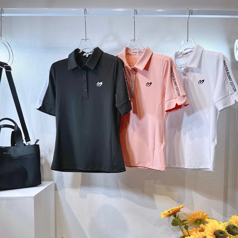 

Женская футболка с коротким рукавом для гольфа Новинка весна-лето дышащий Быстросохнущий Тонкий Топ Одежда для гольфа модная женская одежд...