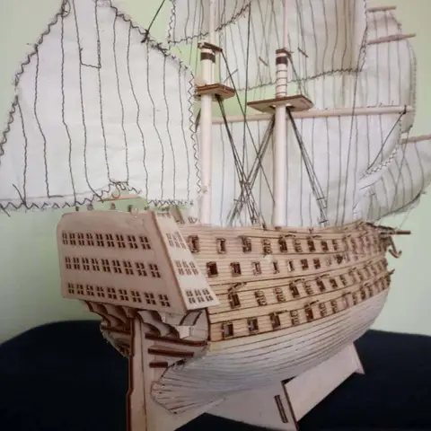 DIY деревянная сборка Victory Королевский флот корабль фотография