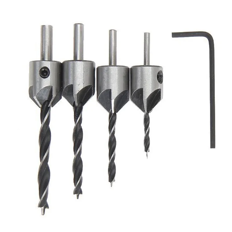 

Countersink Drill Bit Set 3-10mm Titanium HSS Metal Drill Bits Battery Drill Wood Milling Cutter Carpentry Woodworking Tools
