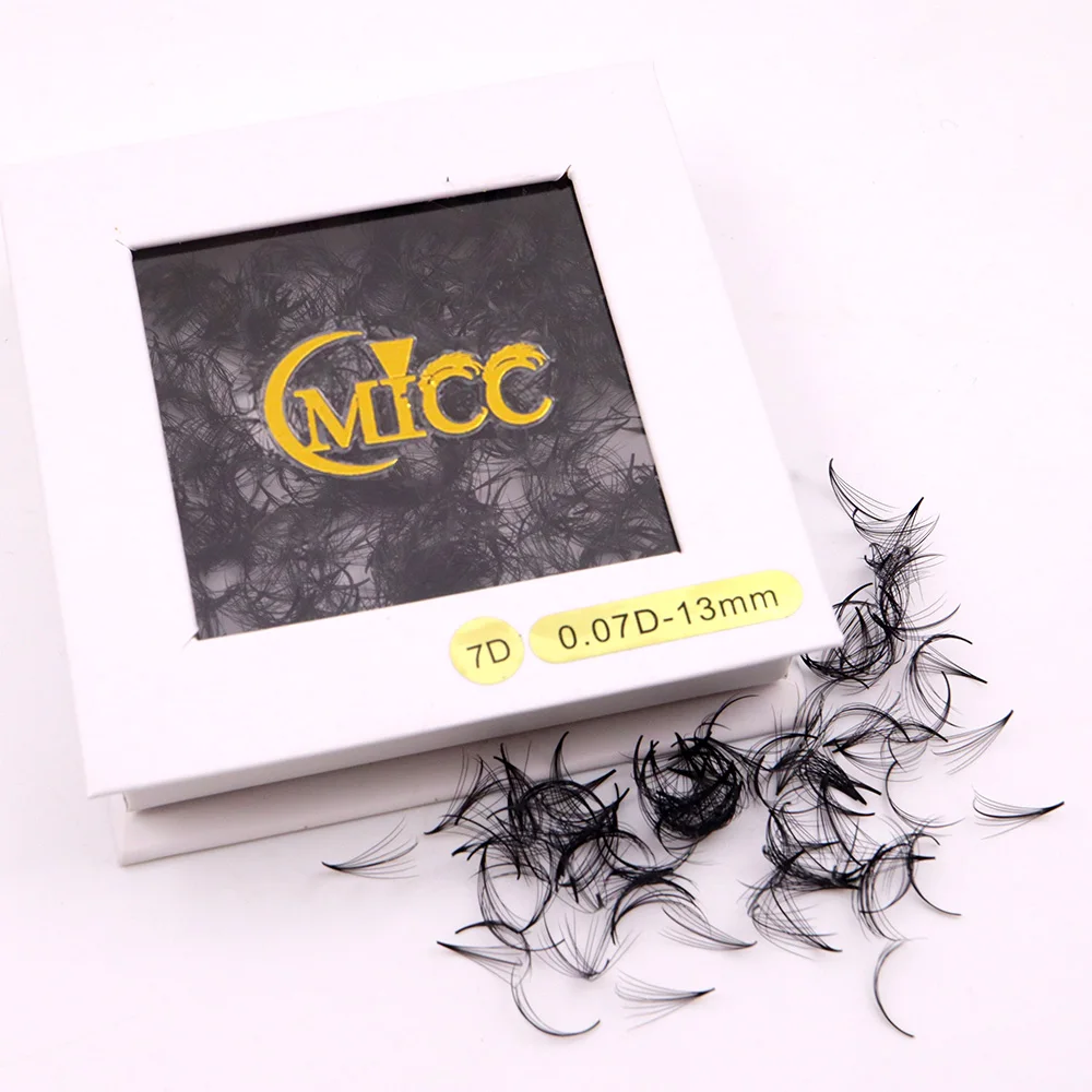 Cmicc 500 веера/1000 веера 5D/7D/9D 0 07 8-15 мм ручной работы натуральные накладные ресницы