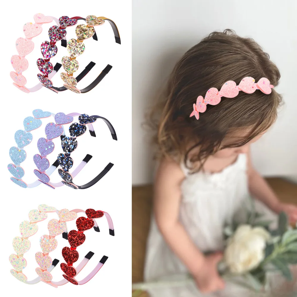 

1pcs Fashion Girls Glitter Hair Bands Cute Colors Hair Hoop Hairbands Lovely Bow Stars Headbands for Kids Hair Accessories Gifts