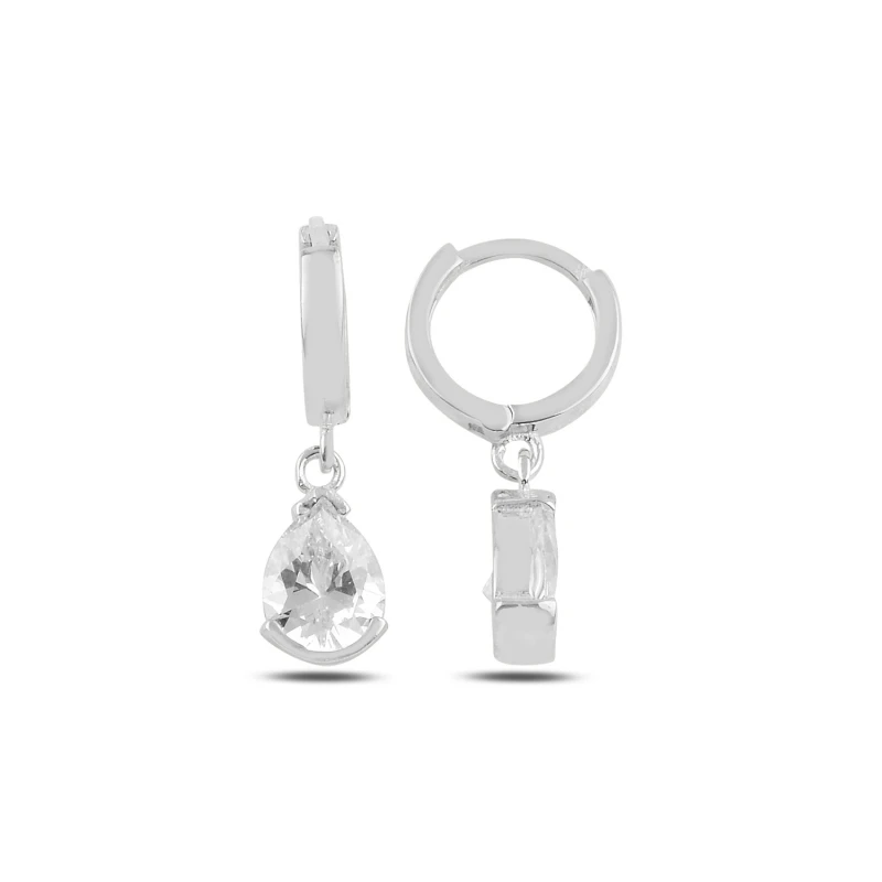 

Silver 925 Sterling Drop Zircon Stone Hagi Earrings