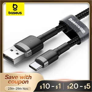 Зарядный кабель Baseus, USB C кабель для Xiaomi 11T Pro/Samsung S21, 3 А
