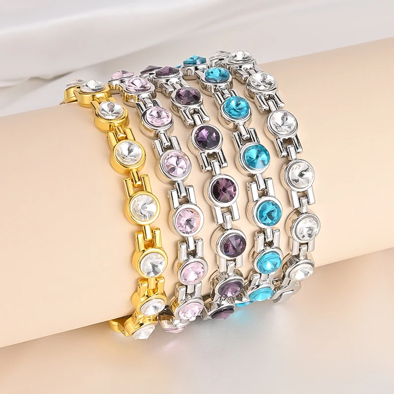 

Cubic Zirconia Elegant Tennis Hand Bracelets Bangle for Women Fashion Jewelry