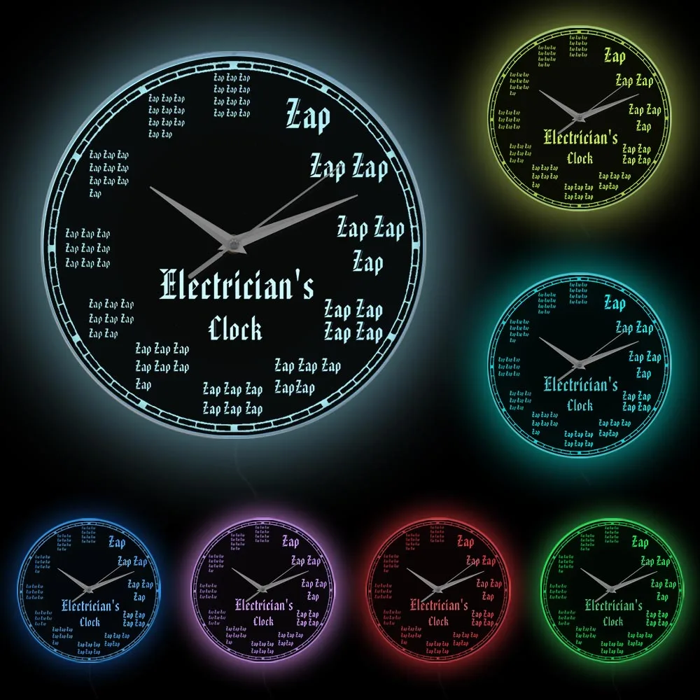 Часы электрика профессии современные настенные часы Zap молния настенное