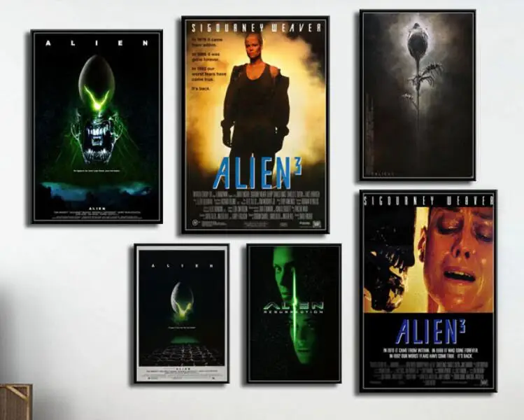 

Alien Movie Series Classic Horror Print Art Canvas Poster For Living Room Decor Home Wall Picture