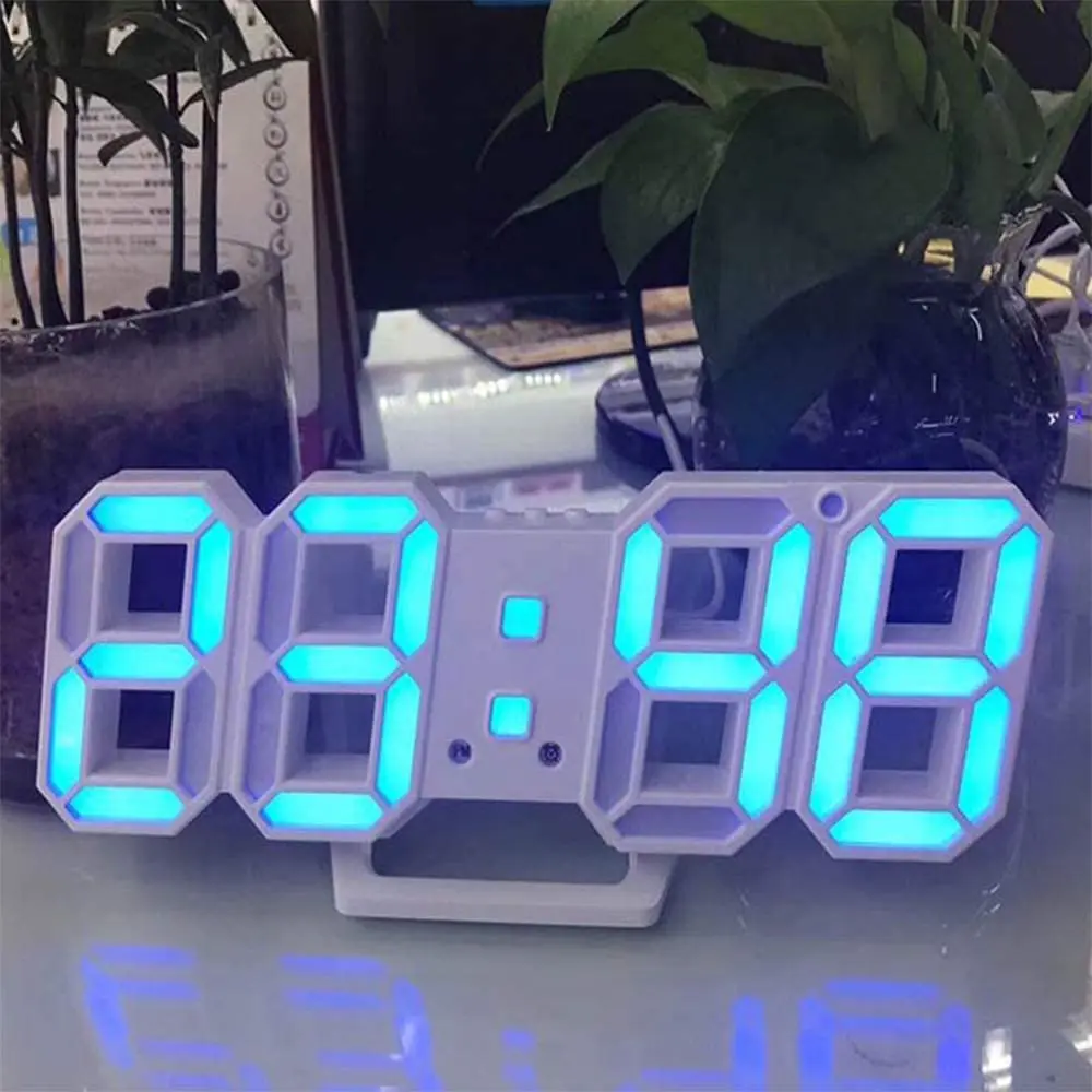 

3D светодиодный цифровой будильник, Трехмерные настенные часы, Подвесные часы, настольный календарь, термометр, электронные часы, предметы и...