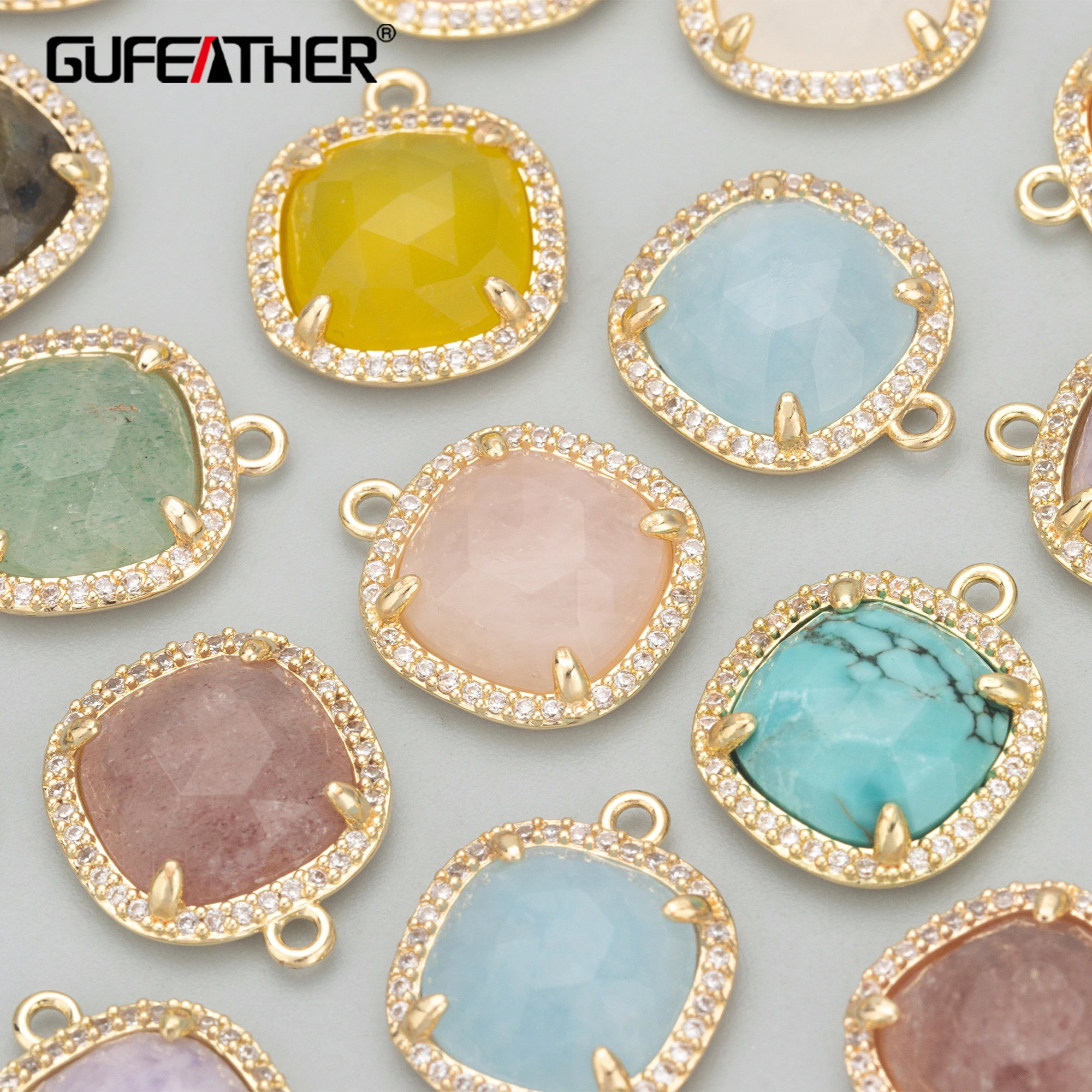 4 шт./партия подвески для ювелирных изделий из меди и золота 18 К