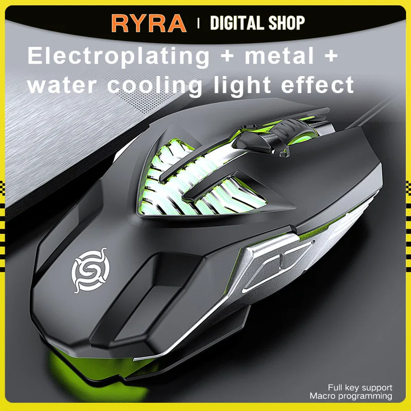 

RYRA Wired Backlit USB Mouse 6 button 1600DPI Competitive Gaming Mouse Notebook Office Luminous Mouse For Notebook computer