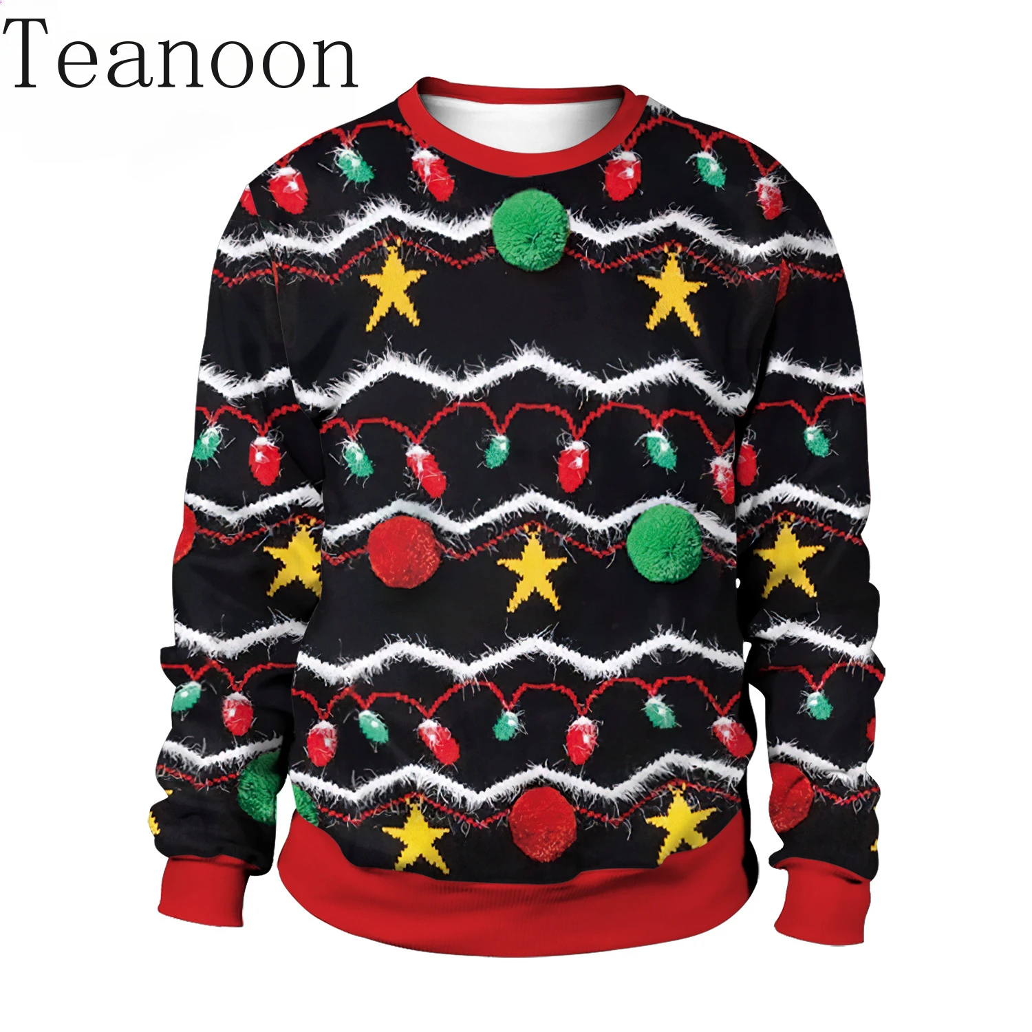Новый уродливый рождественский свитшот пуловеры с рисунком Иисуса спортивный
