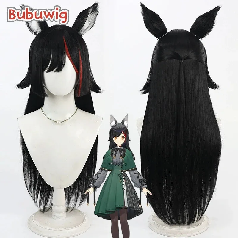 CySynthetic Hair Ookami Mio Косплей Парики Виртуальный YouTuber Ookami Mio 90 см Длинный Прямой Черный Смешанный Красный Парик Термостойкий (art.: 3920d1575490b) - 3920d1575490b