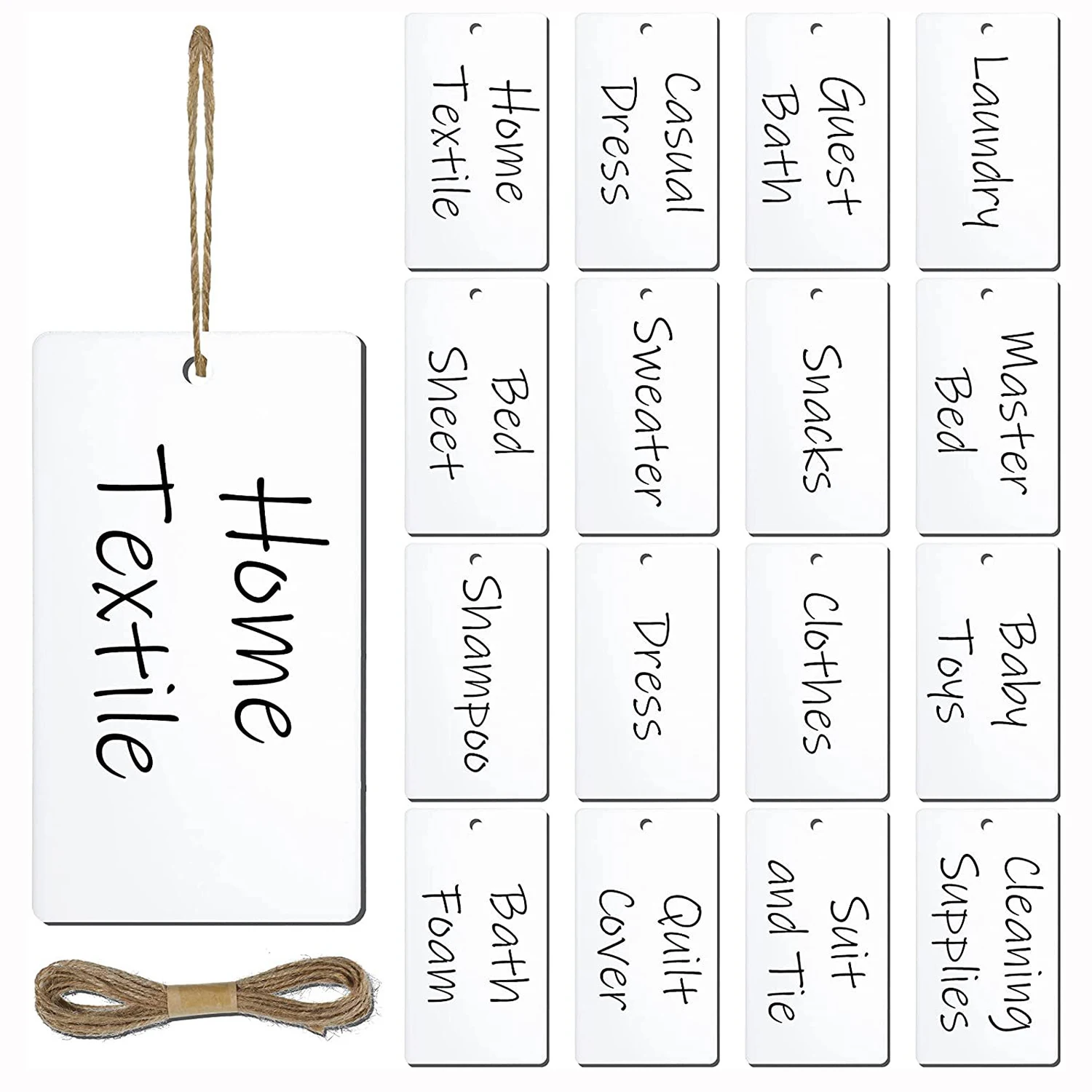 

20/30/50 Acrylic Blank Basket Labels Diy Acrylic Storage Box Hanging Labels Kitchen Pantry Signs Festive Diy Decoration Pendant