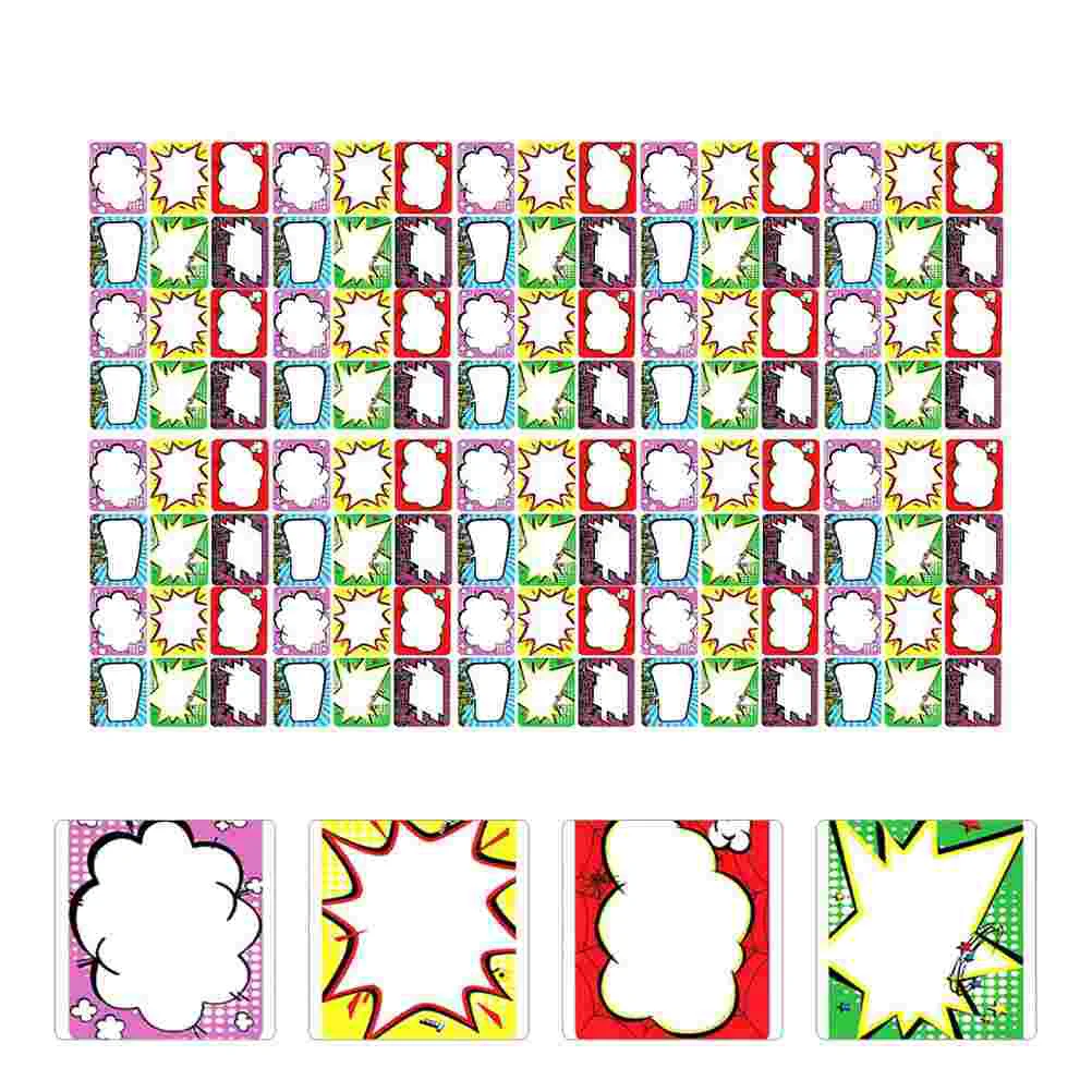

10 Sheets Name Tag Stickers Decorative Novel Fine Burst Signs Name Stickers Blank Name Labels