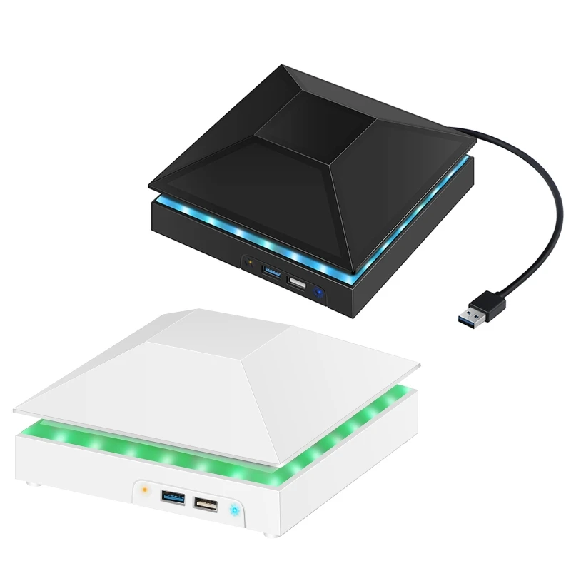 

Game Console Cooling Fan Lightweight Radiator for Series X Game Console With 7 Colors LED Light Dust-proof Fan 3 Speed