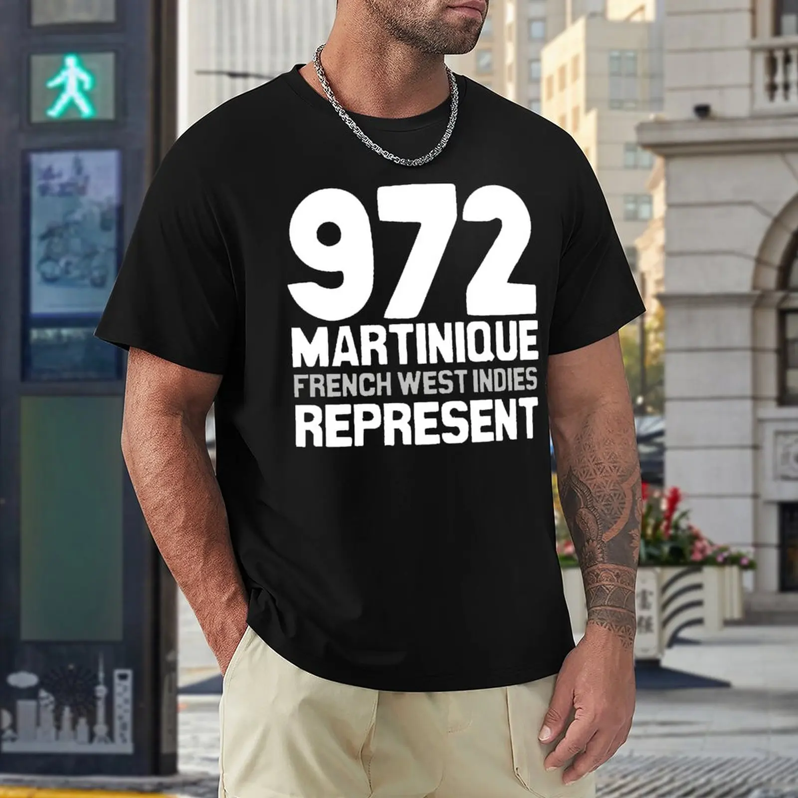 

972 Martinique, FWI. Representes Essential Funny Top Tee Vintage Activity Competition Eur Size