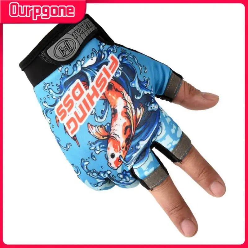 

Митенки с эластичным ремешком износостойкие Непринужденные рыболовные перчатки регулируемые зимние спортивные перчатки с запястьем и большим пальцем Нескользящие летние