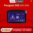 Автомагнитола Junsun с экраном, мультимедийный видеоплеер, автомагнитола на Android для Peugeot 308, 308S, 408, 2012-2020, 2 din, DVD