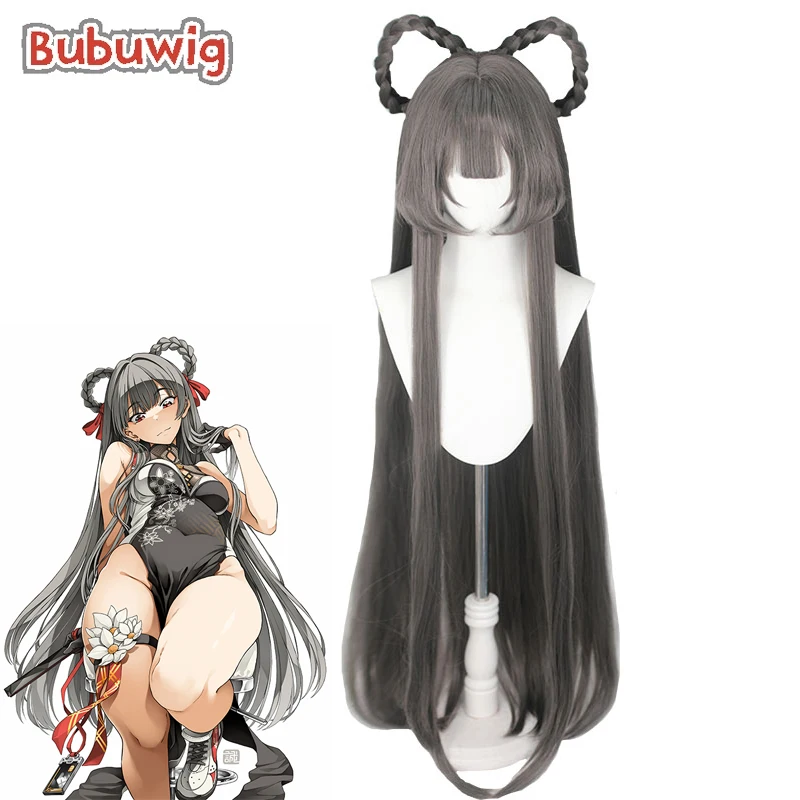 

Bubuwig Synthetic Hair Yan Cosplay Wigs Nikke The Goddess Of Victory Yan 100cm Women Long Straight Gray Wig Heat Resistant