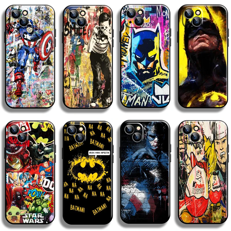 

Marvel Street Graffiti For Apple iPhone 13 12 11 Pro 13 12 Mini X XR XS Max 5 6 6S 7 8 Plus SE2020 Phone Case Soft