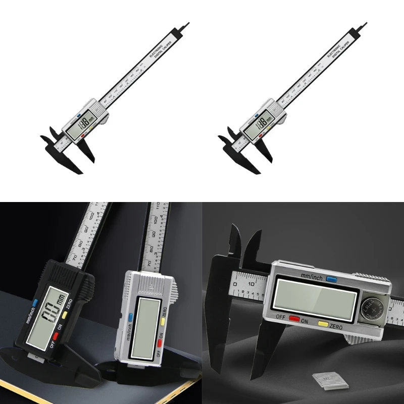 

Digital 6 Steel Inch/mm-/fractions-, Inch Calipers Vernier Gauges Electronic Tool Caliper Stainless Measuring