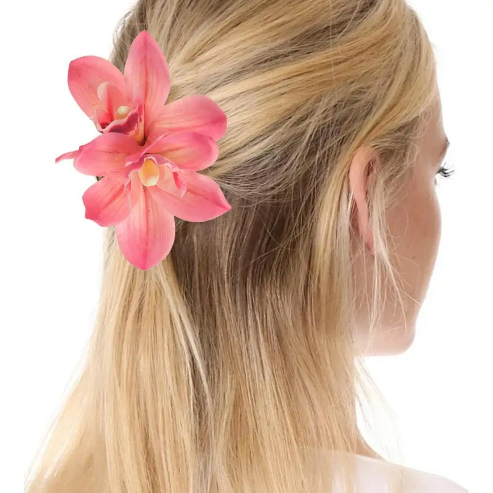 Новая заколка для волос с имитацией орхидеи модная богемная челка боковым