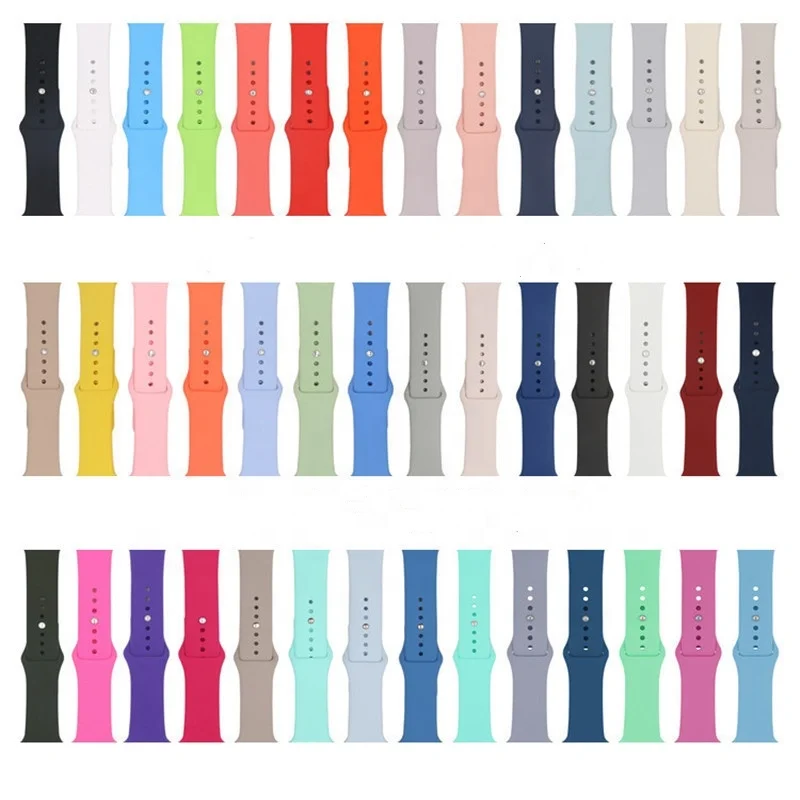 

Ремешок силиконовый для Apple Iwatch 7 6 Se 38 мм 40 мм 42 мм 44 мм Series 5