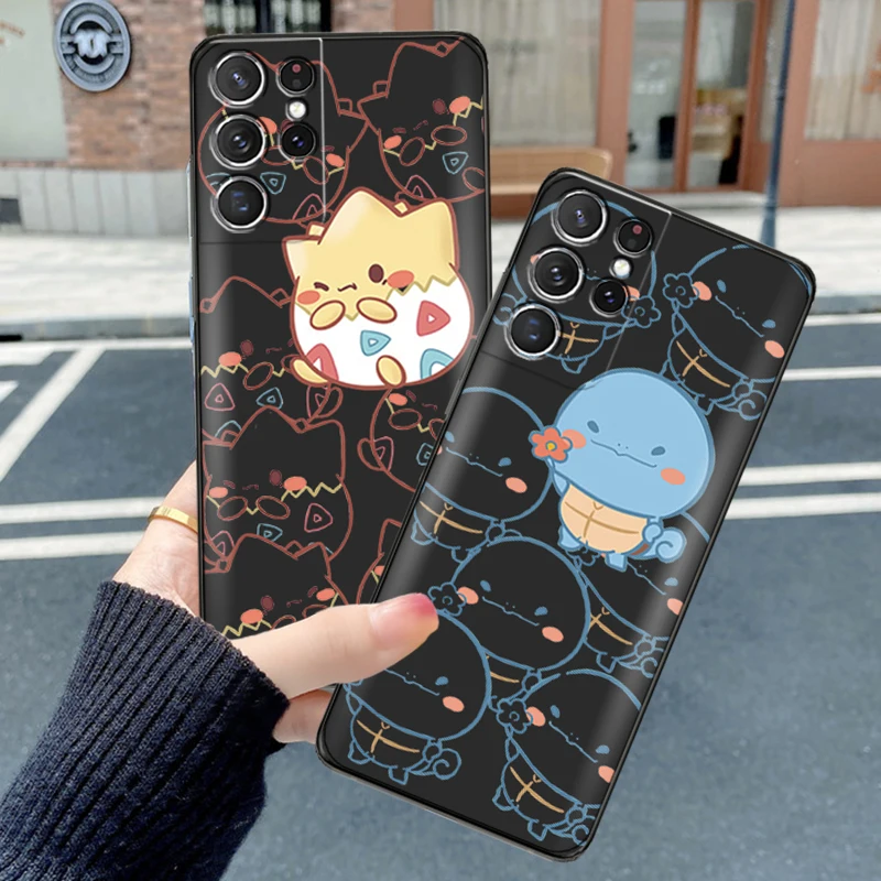

Japan Pokemon Pikachu Phone Case For Samsung Galaxy S22 S21 S20 Ultra FE 5G S22 S10 10E S9 Plus Funda Coque Back Soft