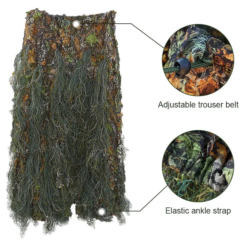 3D Ghillie костюм трава Bionic Камуфляж наблюдение за птицами охотничья одежда лесной CS