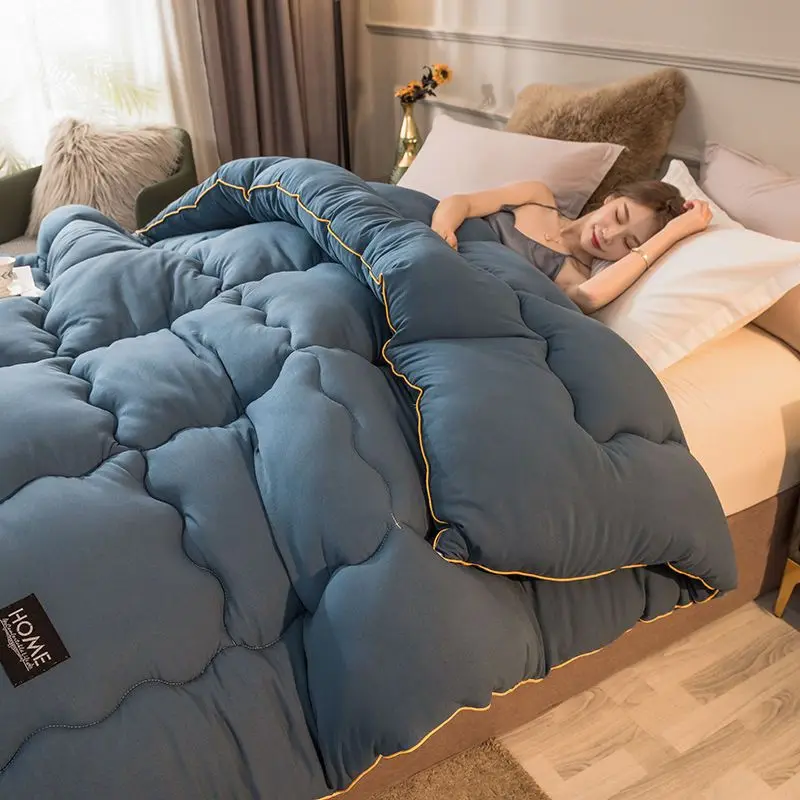 

Double Sided Winter Duvets For Home And Hotel Thickened Super Warm Soft Comfortable Quilt Home Single Double Quilt