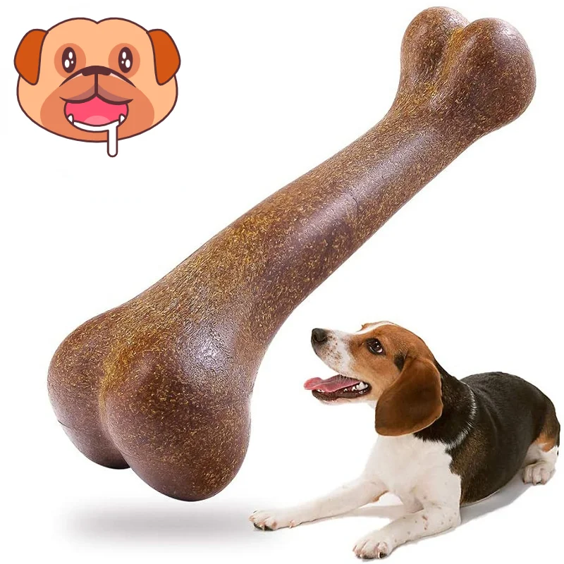 

Nearly Indestructible Dog Bone Natural Non-Toxic Anti-bite Puppy Toys For Small Medium Large Dog Pet Chew Game Dental Care Stick