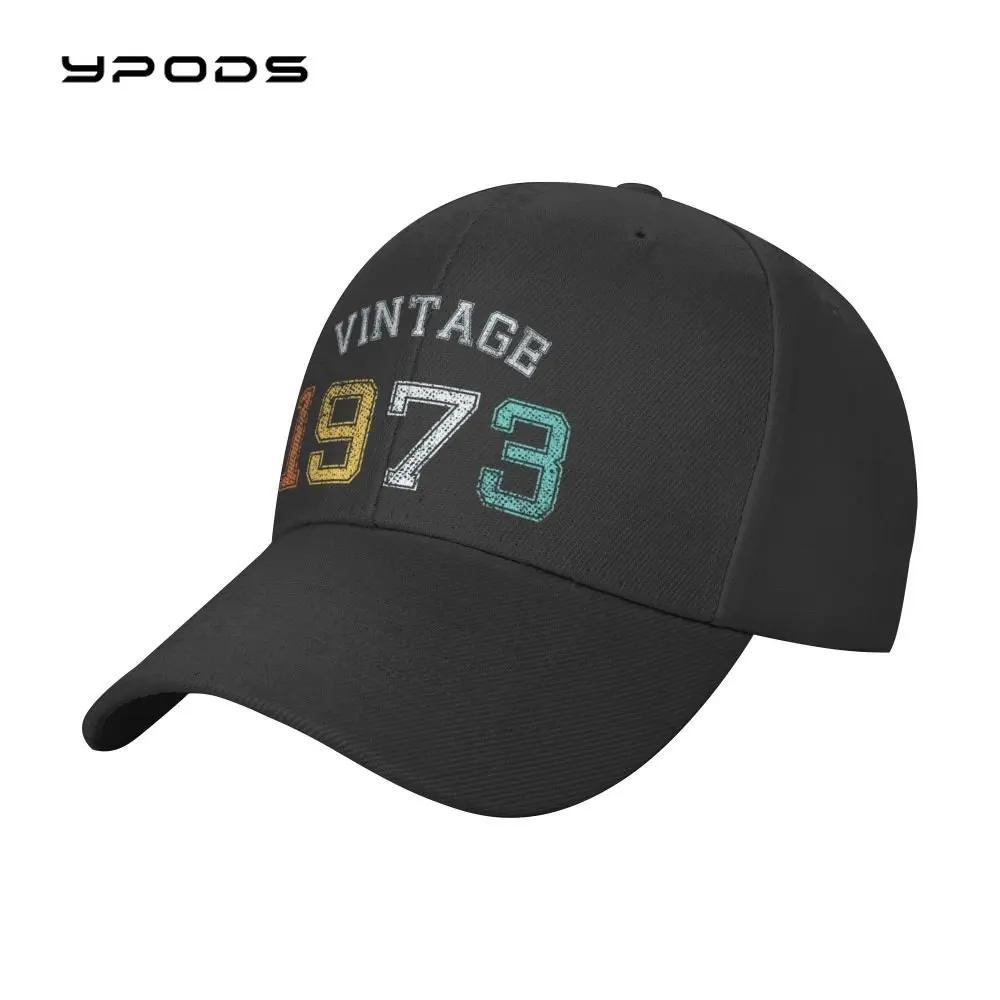 

2022 Custom Retro Vintage Born In 1973 Baseball Cap Men Women 49th Birthday Gift Dad Hat Streetwear Snapback Spring Caps