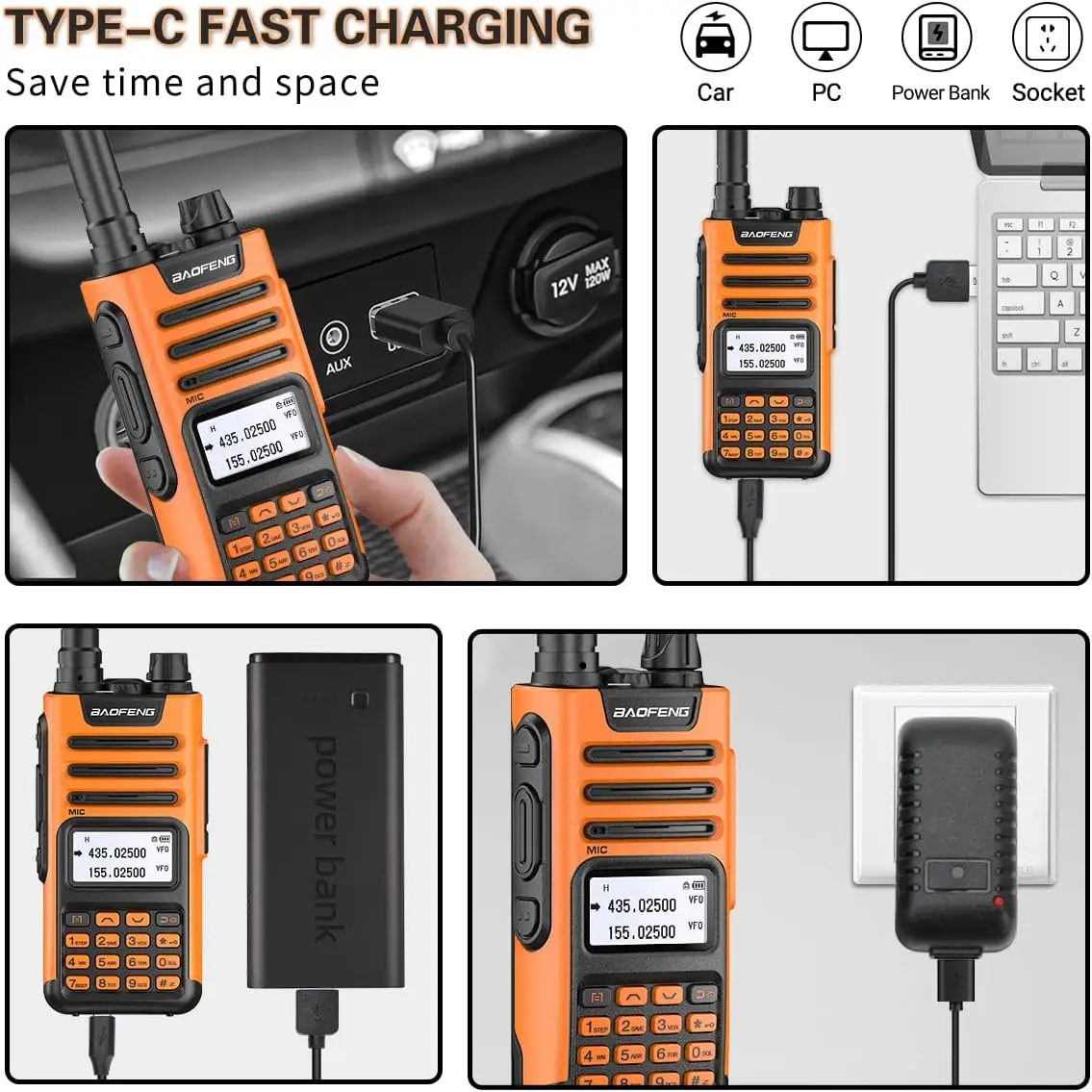 BaoFeng UV-13 PRO V1 V2 Dual Band 999 Channels Walkie Talkie Type-C 16KM Long Range S22 UV-5R Transceiver Ham CB Two Way Radio