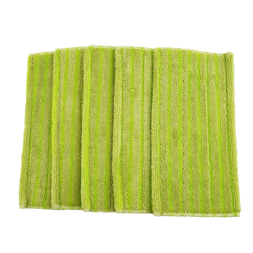 

5pcs Reusable Washable Mop Pads Dust Microfiber Cleaning Cloths For Swiffer Wet Jet Hardwood Floor Spray Mop 29*15cm