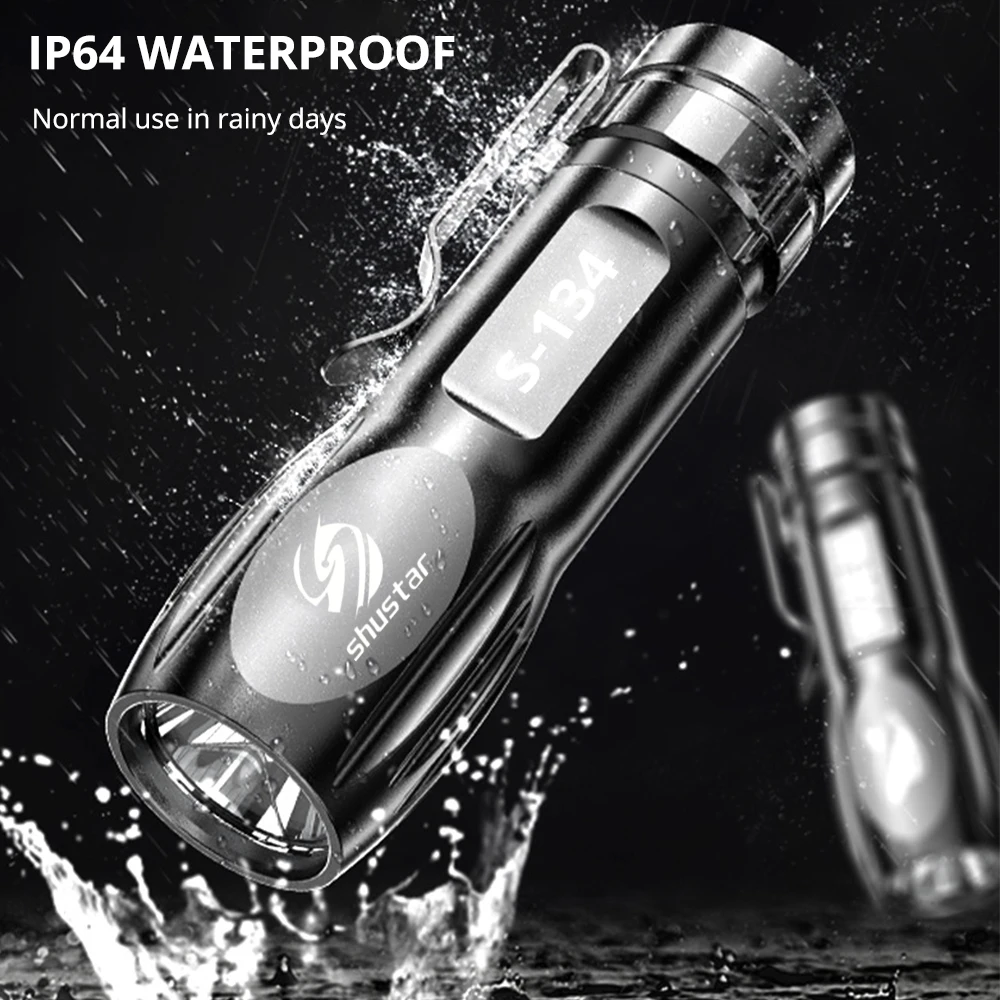 Перезаряжаемый Мини светодиодный фонарик супер яркий фонарь ABS легкий материал