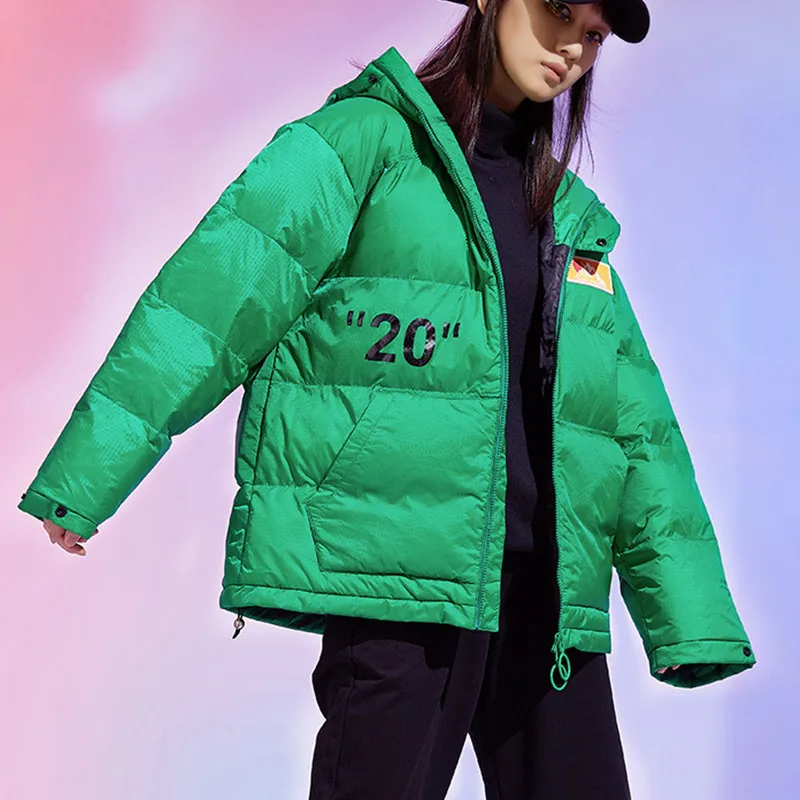 Cotton Padded Jacets Men's Winter Waterproof Windproof Thickened Coats Label Loose Hooded Parkas Korean Campus Sports Outwear