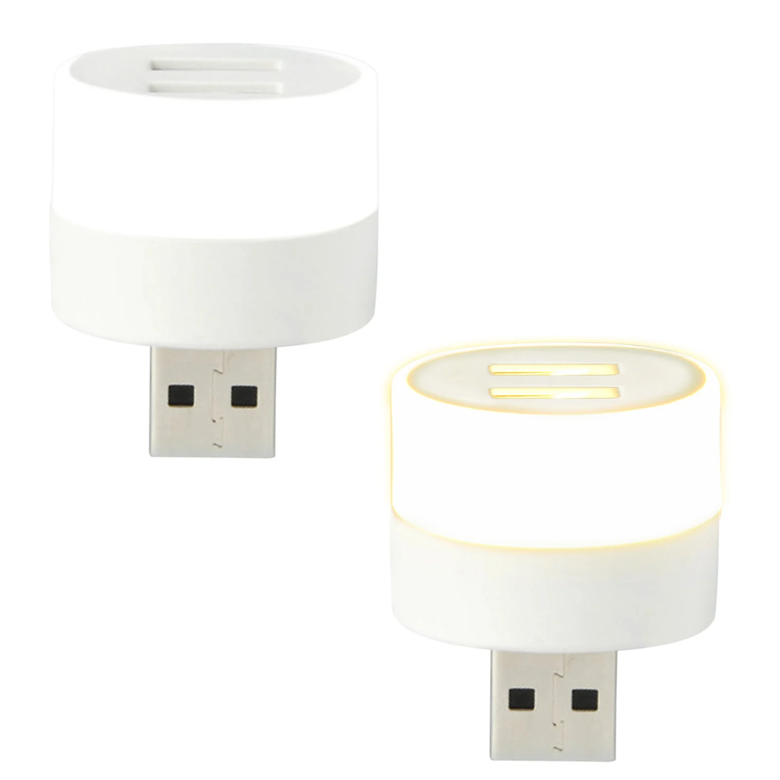

USB Mini Bulb USB Book Lamp With Dual USB Plug Power Bank Computer Portable LED Night Light Eye Protection Reading Light Bulb