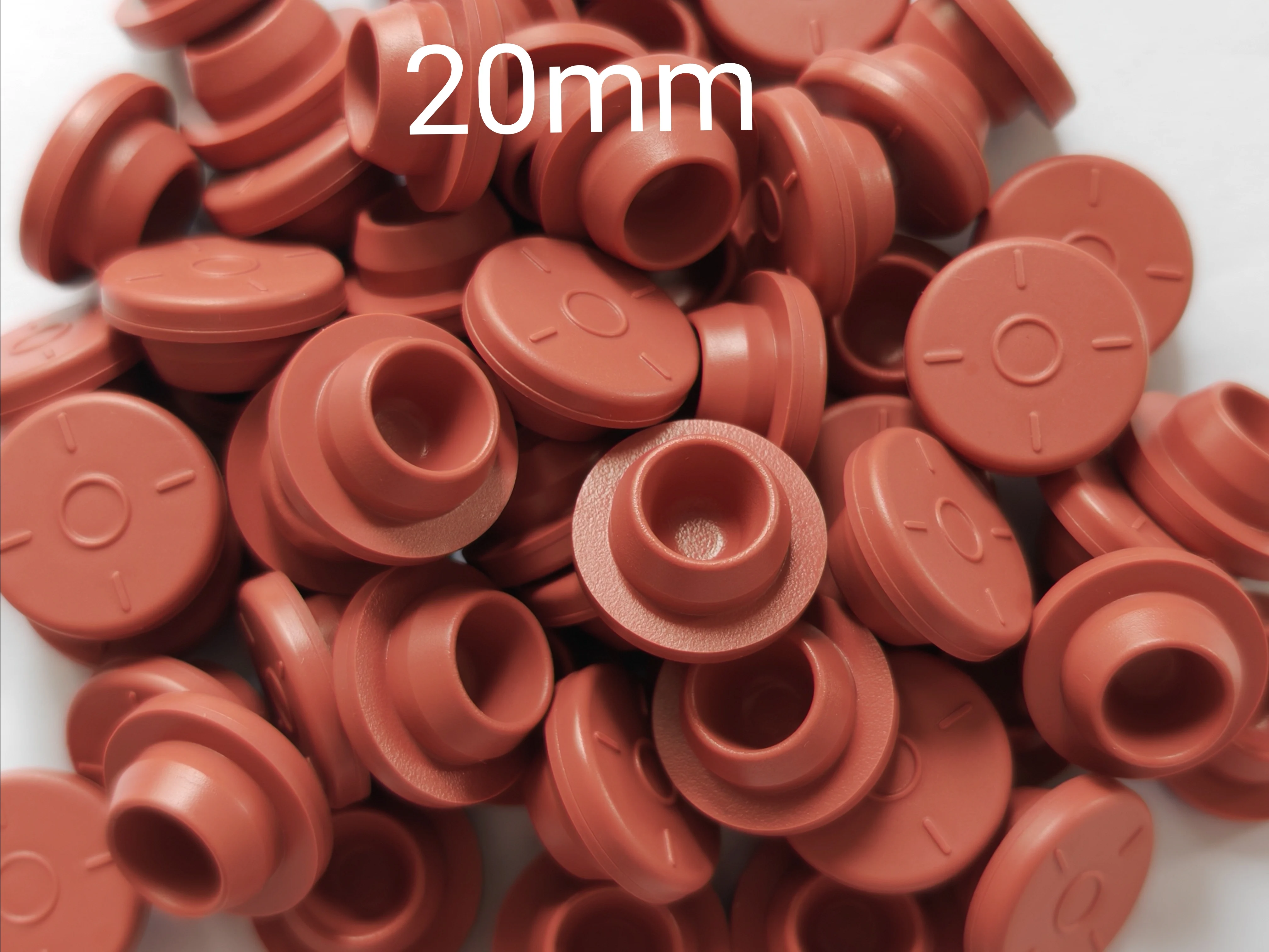 

20mm, 200pcs! Red Color Butyl Rubber Stopper with Two Patterns,Medical Rubber for vials,rubber sealing,injection Vials stopper