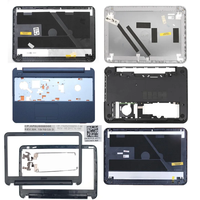 

New Cover for Dell Inspiron 15 15R 5521 5537 3537 3521 LCD Back Front Bezel/Palmrest/Bottom Hinges Laptop Case Black