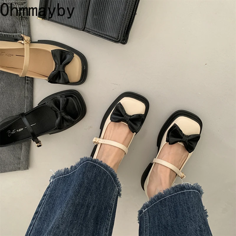 

Design Thick Sole Women Mary Jane Shoes 2022 Summer Shoes Fashion Ankle Strap Female Shallow Flats Heel Casual Woman Sandals