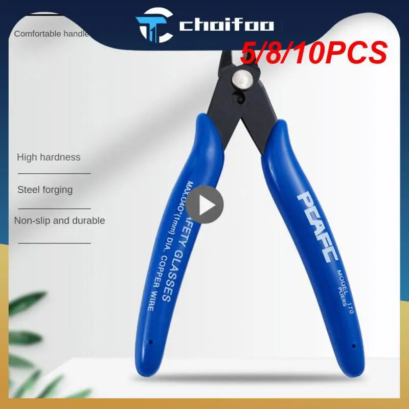 

5/8/10PCS Thin Appearance Comfortable And Convenient To Use Diagonal Pliers Insulated Grip Outlet Forceps