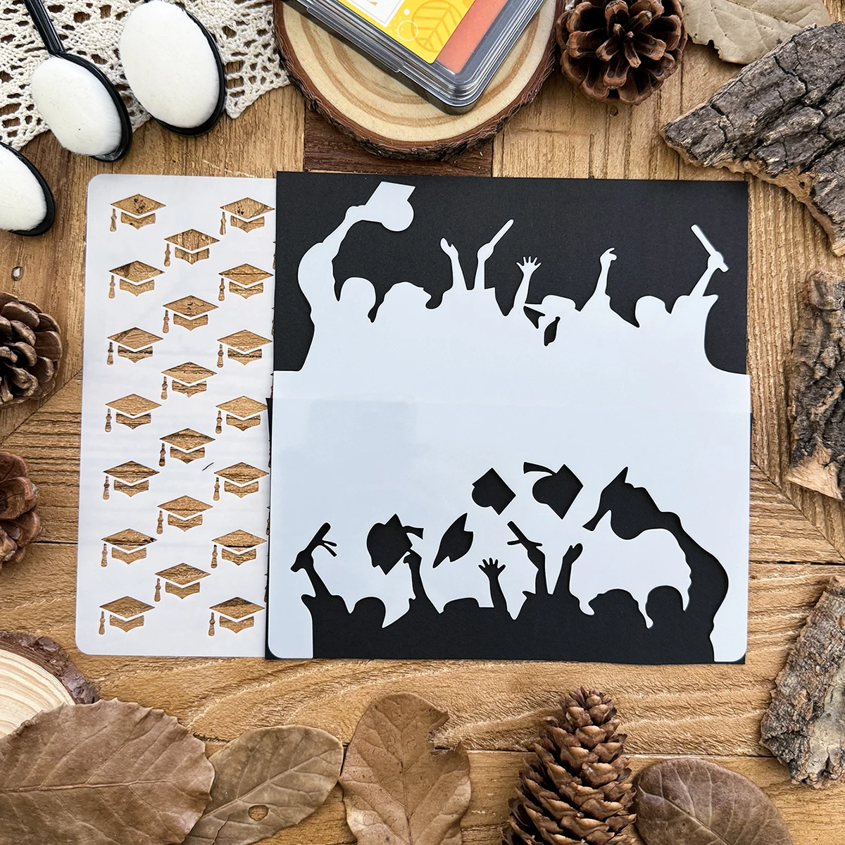 Трафареты для рукоделия рисования скрапбукинга 2 шт./6x6 дюймов