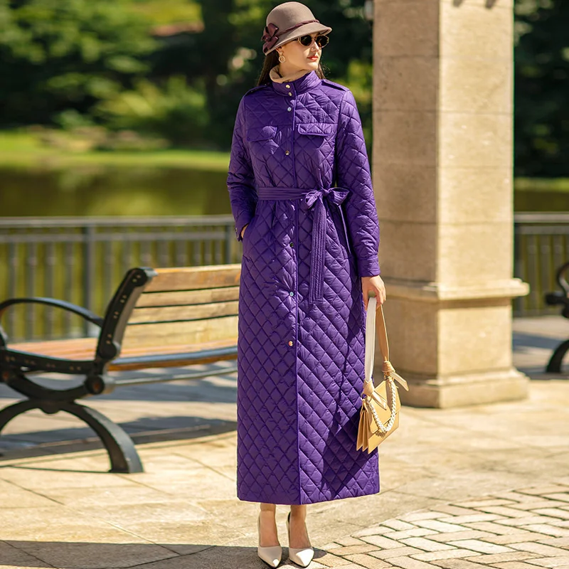 Зимняя новая куртка с хлопковой подкладкой 2023 Женская длинная ветрозащитная