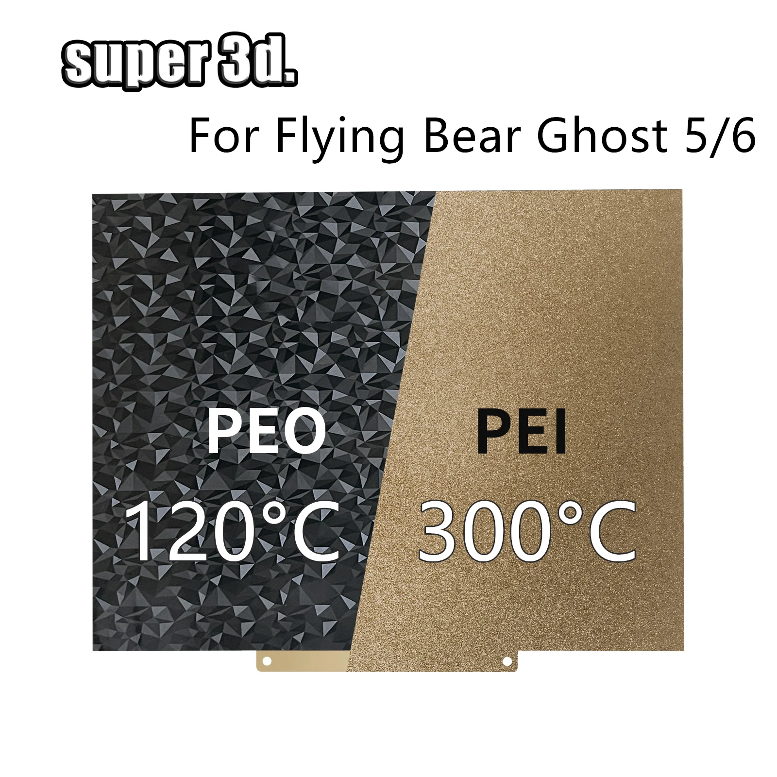 Пластина PEO для Flying Bear Ghost 6, обновленная двухсторонняя пластина PEO PEI, магнитный пружинный стальной лист для Flyingbear Ghost 5