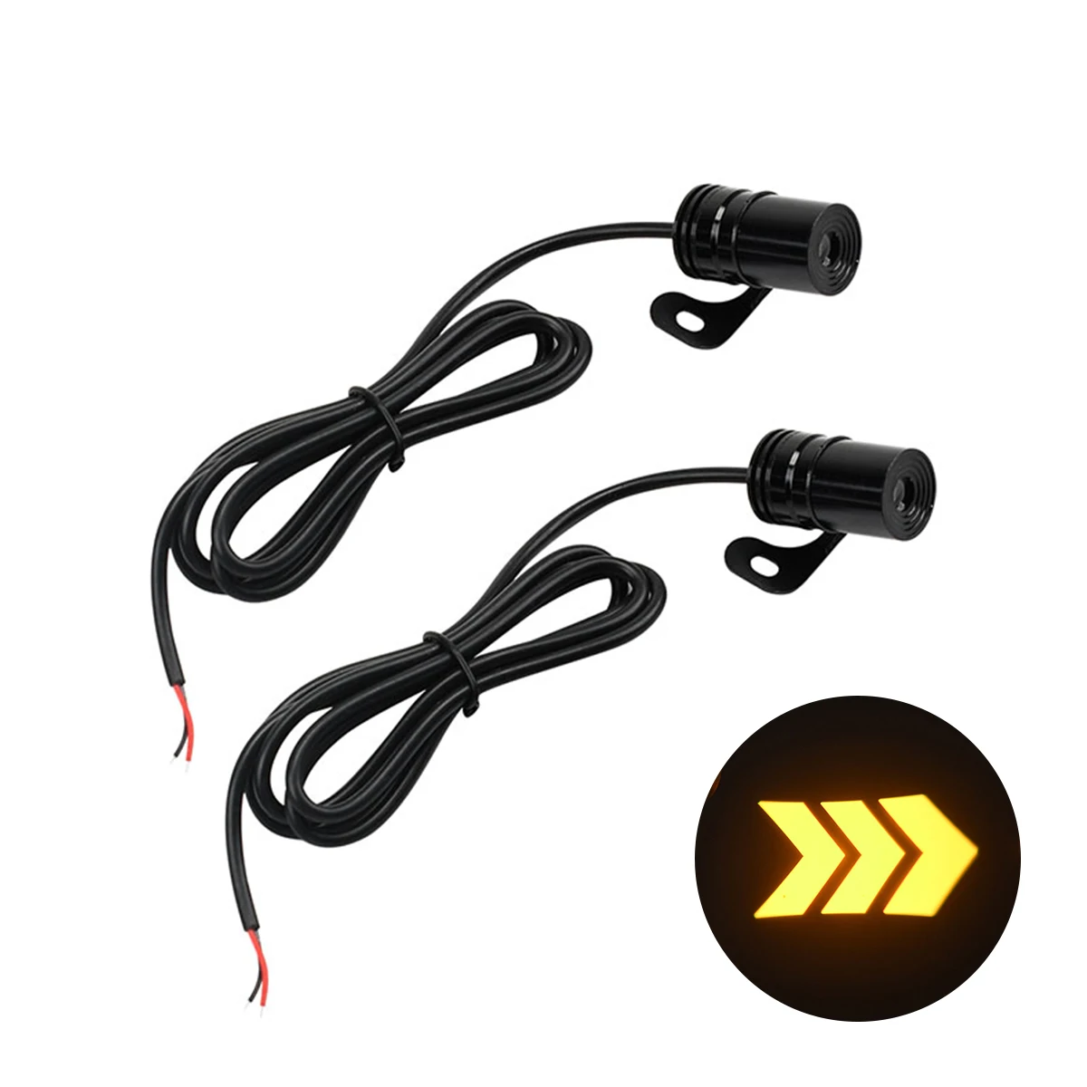 

1 Пара Указателей Поворота Мотоцикла, Светодиодная Проекционная Лампа, Лазерный Свет С Жестами Рук