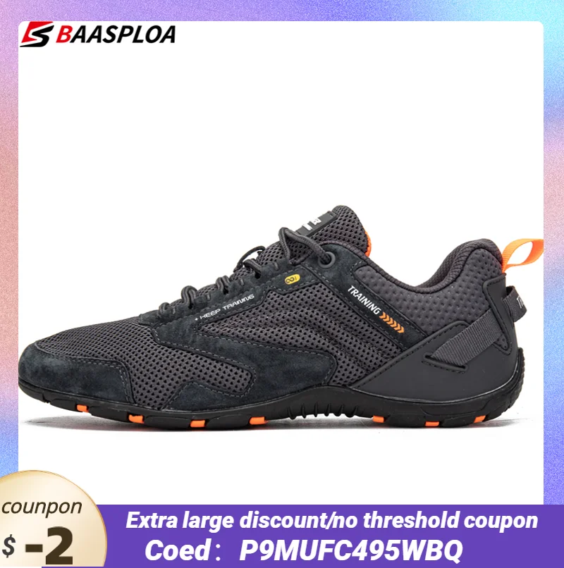 Baasploa 2023 Men's Outdoor Shoes Mesh Surface Breathable Non-Slip Men's Sports Light Fashion Sports Walking Shoes Free Shipping
