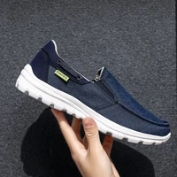 brand mens casual shoes denim canvas shoes fashion breathable vulcanized flat shoes outdoor light mens shoes loafers big size