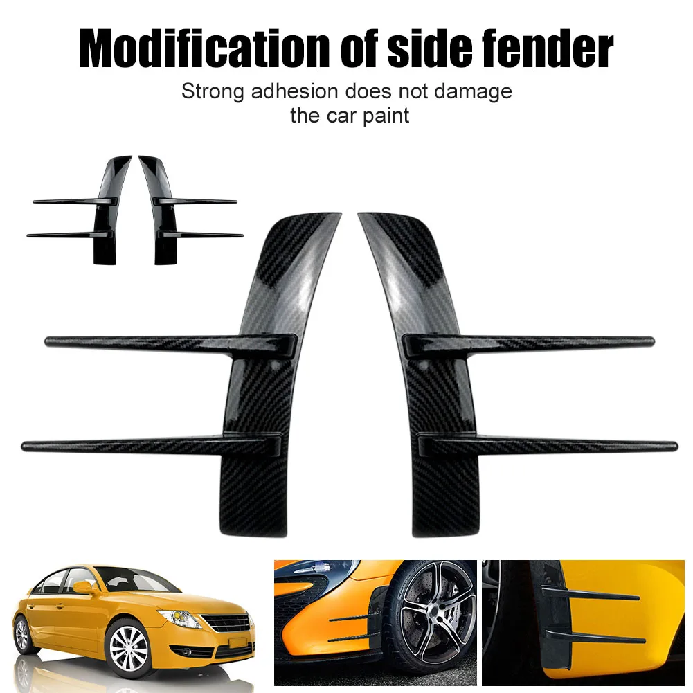 

2Pcs Front Bumpers Lip for Mercedes Benz A180 A200 A220 W177 Car Side Vent Trim Spoiler Canards Splitter Car Styling Accessory