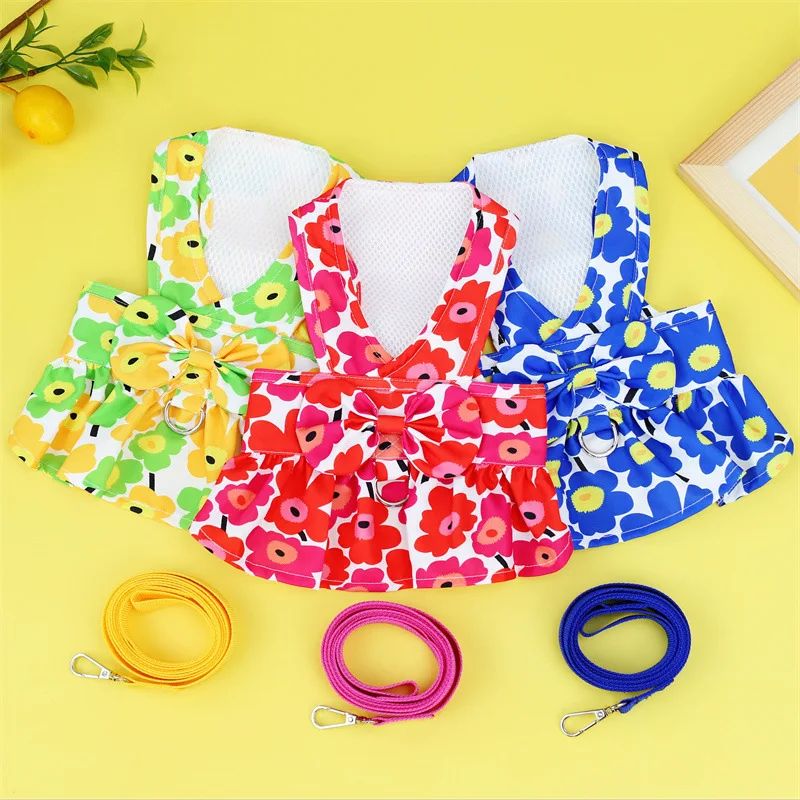 

Pets Cat Vest-style Leashes and Rope Summer Pet Leash Dogs Cats Harness Kittens Puppy Chest Straps Walking Traction Pet Supplies