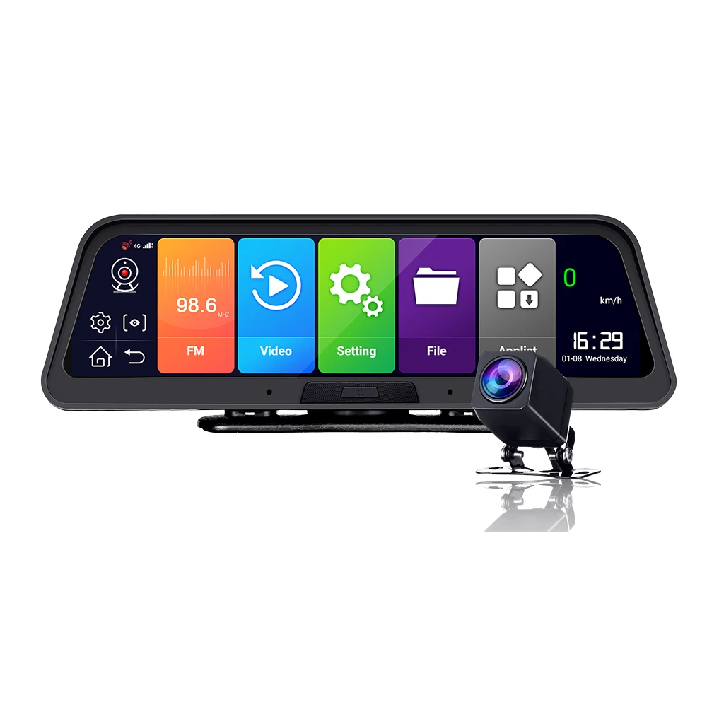 

Full HD LCD Professional Dashcam 10" WIFI BT GPS Navigation Q98 Dual Lens 4G Mirror Dashcam Car DVR ADAS Safety Driving System