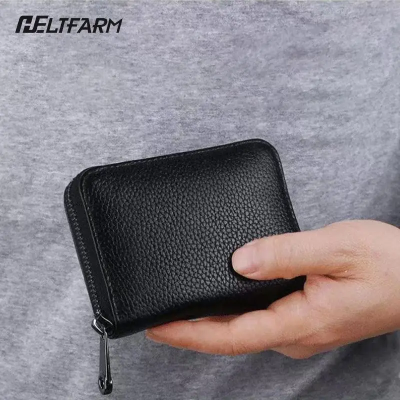 

20 Detents Cards Holders PU Business Bank Credit Bus ID Card Holder Cover Coin Pouch Anti Demagnetization Wallets Bag Organizer